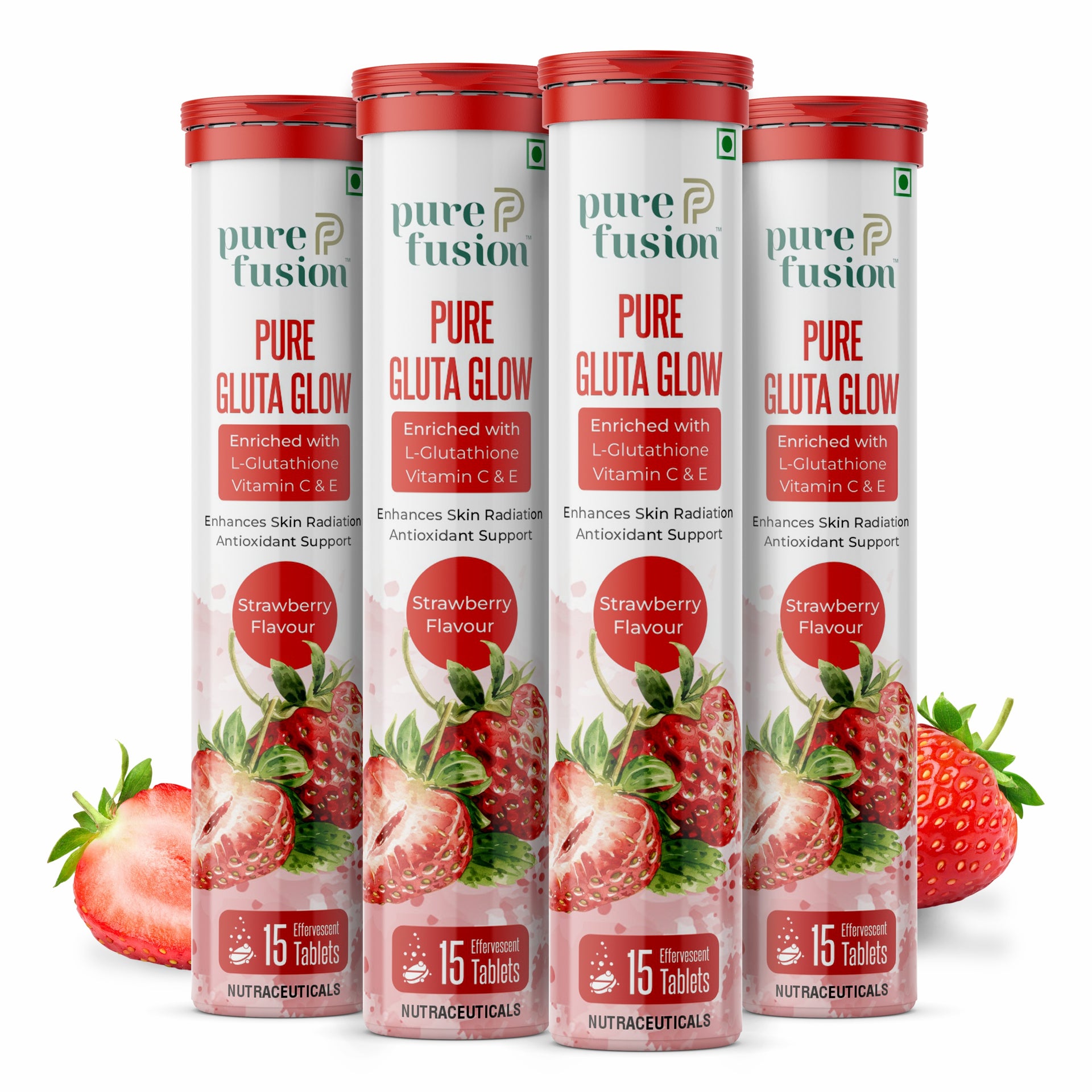 strawberry glutathione Gluta Glow Antioxidant Effervescent Tablets 75gm Size Health & Wellness Strength:500 mcg (30 count) BPC-157 Rapid Release -